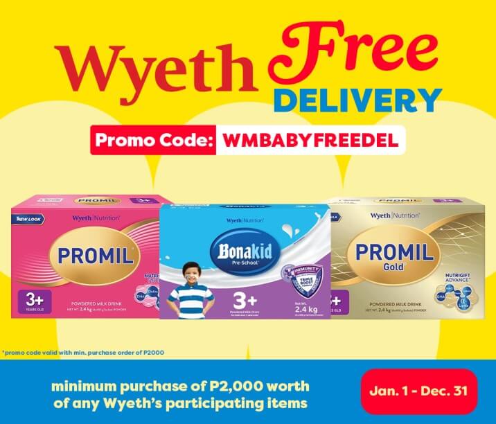 Free Delivery, milk, baby, wyeth, promil, bonakid