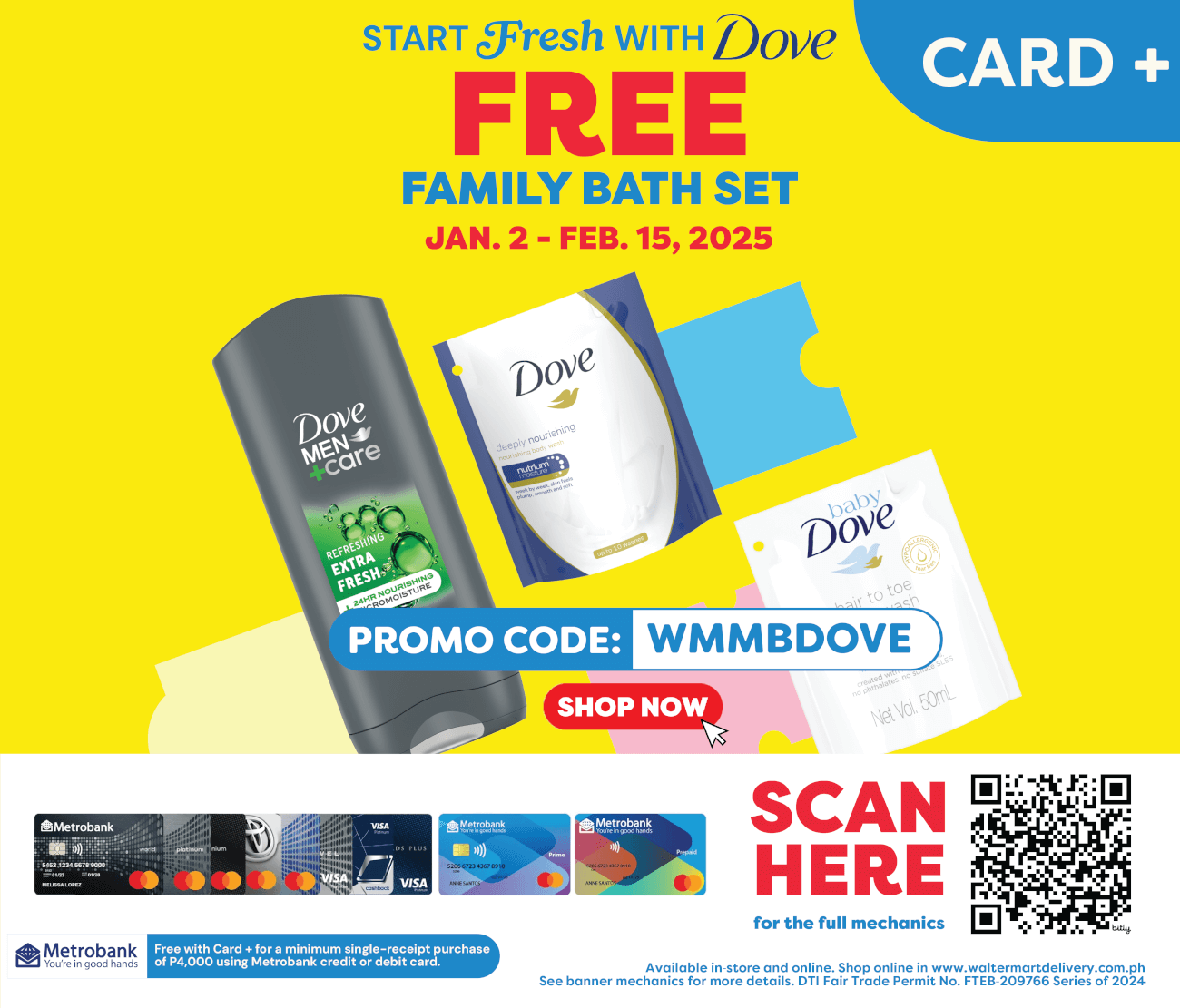 Metrobank, Free, Bath Set, Dove